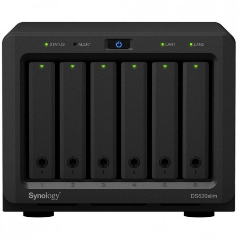 Система зберігання даних SYNOLOGY DS620SLIM з 6 відсіками для дисків, 2GB RAM, настільне виконання