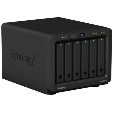 Система зберігання даних SYNOLOGY DS620SLIM з 6 відсіками для дисків, 2GB RAM, настільне виконання