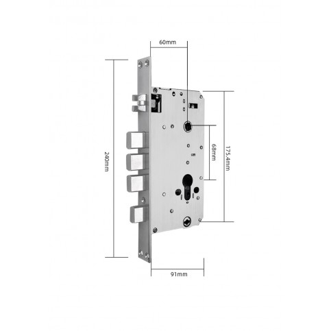 Розумний дверний біометричний замок SEVEN LOCK SL-7767BF black