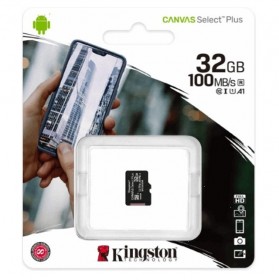 Карта пам'яті microSDHC Kingston Canvas Select Plus 32 GB Class 10 А1 UHS-1