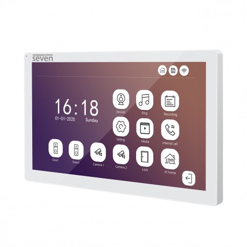 IP-відеодомофон 10 дюймів з Wi-Fi SEVEN DP-7517FHDW - IPS white