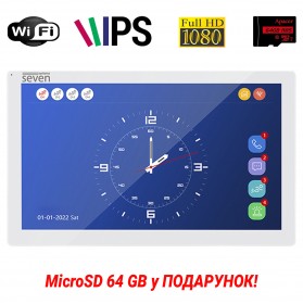 IP-відеодомофон 10 дюймів з Wi-Fi SEVEN DP-7517FHDW - IPS white