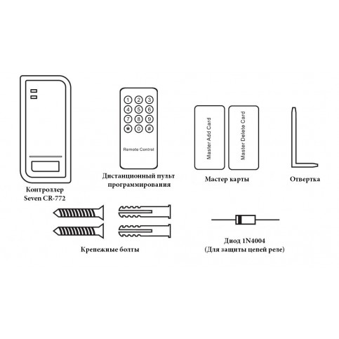 Контролер доступу + зчитувач SEVEN CR-772b EM-Marin