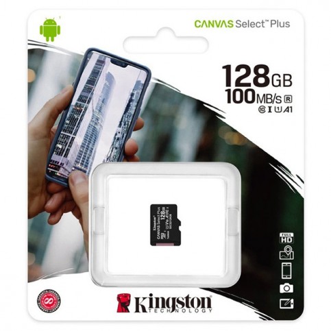 Карта пам'яті microSDXC Kingston Canvas Select Plus 128 GB Class 10 А1 UHS-1