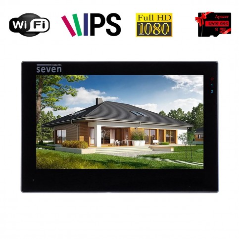 IP-відеодомофон 7 дюймів з Wi-Fi SEVEN DP-7577FHDW - IPS black