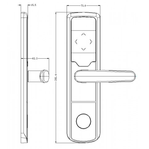 Електронний RFID замок для офісів SEVEN LOCK SL-7731 silver ID EM