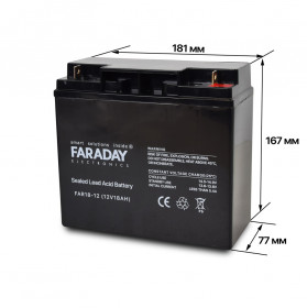 Акумулятор 12В 18А·год для ДБЖ Faraday Electronics FAR18-12