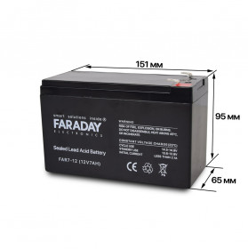 Акумулятор 12В 7А·год для ДБЖ Faraday Electronics FAR7-12