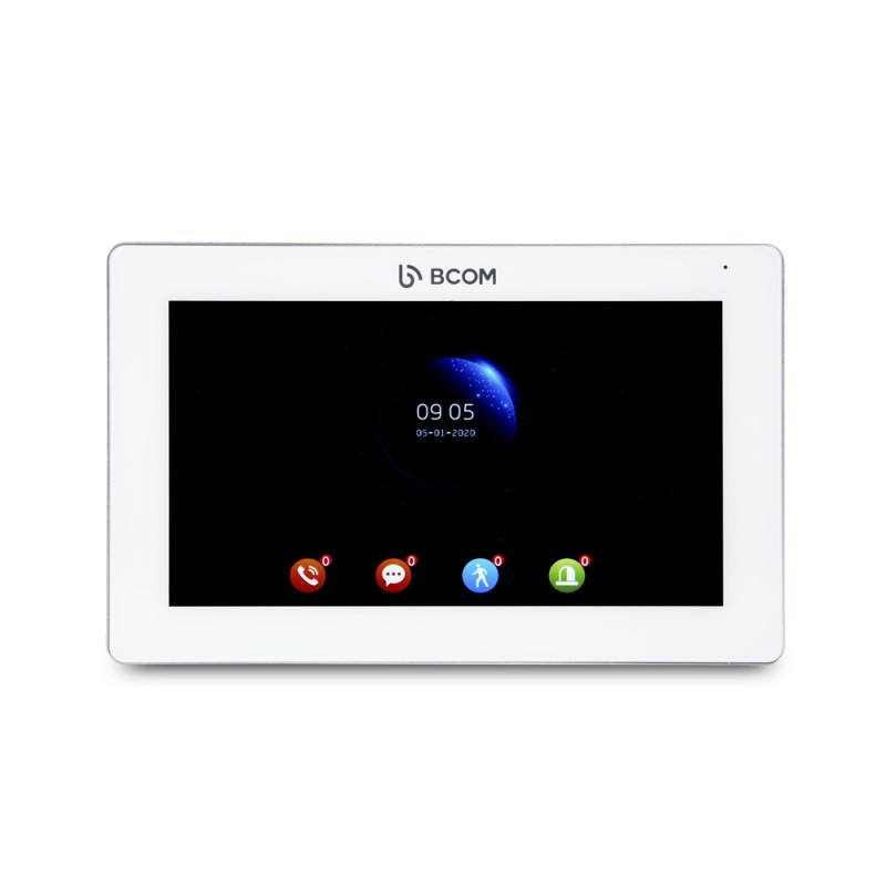 Відеодомофон 7" BCOM BD-770FHD White + Відеопанель Tantos Triniti FHD