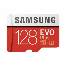 Карта пам'яті Samsung 128GB microSDXC C10 UHS-I U3 R100/W60MB/s Evo Plus V2 + SD адаптер (MB-MC128HA/RU)