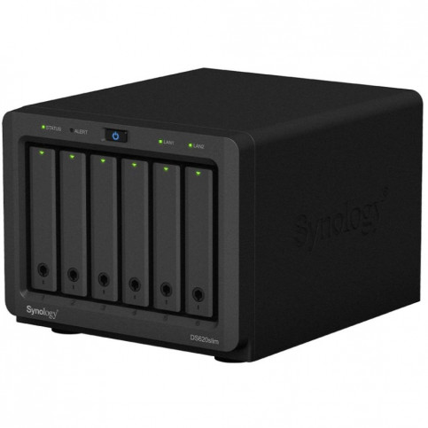 Система зберігання даних SYNOLOGY DS620SLIM з 6 відсіками для дисків, 2GB RAM, настільне виконання