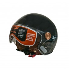 Мотошолом відкритий Beon B-120 27 SHINY BLACK (глянець чорний), розмір L