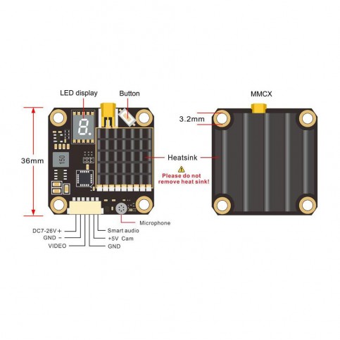 Відеопередавач AKK FX2 Dominator VTX 5.8G 2W