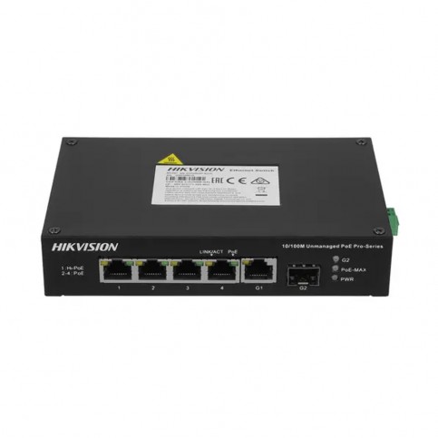 PoE-комутатор Hikvision DS-3T0306HP-E/HS 4-портовий некерований