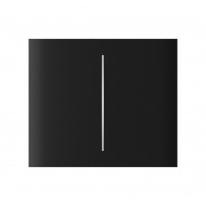 Кнопка Ajax CenterButton (2-gang) vertical black для двоклавішного вимикача