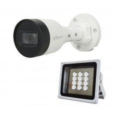 Комплект: IP-видеокамера 4 Мп Dahua DH-IPC-HFW1431S1P-S4 (2.8мм) + ИК-прожектор Lightwell LW12-140IR45-220