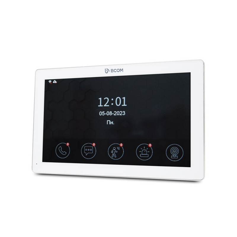 Відеодомофон 10" BCOM BD-1070FHD White + Відеопанель Tantos Triniti FHD