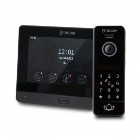 Комплект Wi-Fi відеодомофонa 7" BCOM BD-760FHD/T Black з підтримкою Tuya Smart + BT-400HD-AC Black