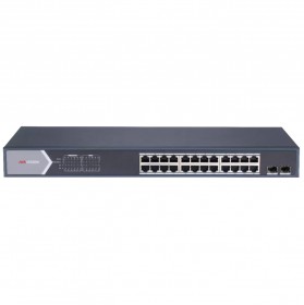 Керований 26-портовий PoE комутатор Hikvision DS-3E1526P-SI з 24 портами PoE