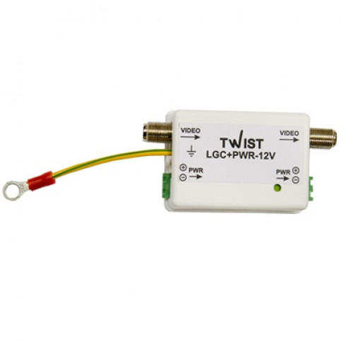 Грозозахист на коаксіал F-F Twist-LGC+PWR12V