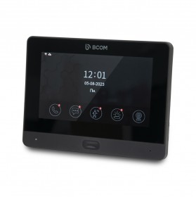 Комплект Wi-Fi відеодомофонa 7" BCOM BD-760FHD/T Black з підтримкою Tuya Smart + BT-400FHD Black