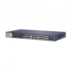 Некерований 28-портовий PoE комутатор Hikvision DS-3E0528HP-E з 24 портами PoE