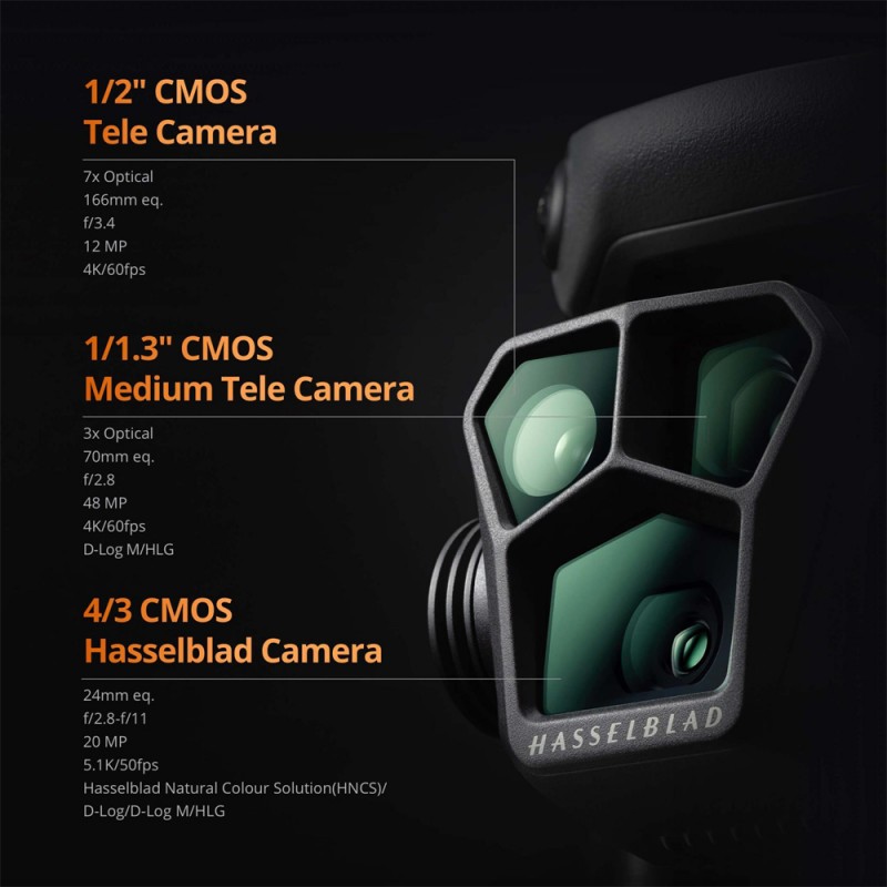 Квадрокоптер DJI Mavic 3 Pro Fly More Combo з DJI RC (CP.MA.00000660.01) з 3 камерами