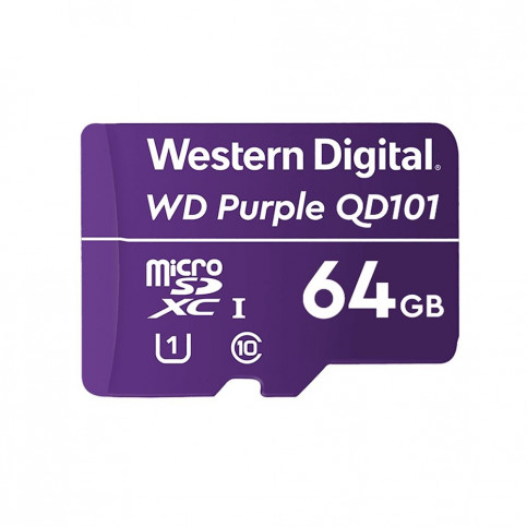 Картка пам'яті Western Digital MICRO SDXC 64GB UHS-I WDD064G1P0C WDC спеціалізована для відеоспостереження