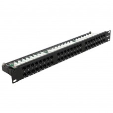 Патч-панель Hypernet 48 портів UTP кат.5е 19" PP-KUTP48-1U з утримувачем кабелю