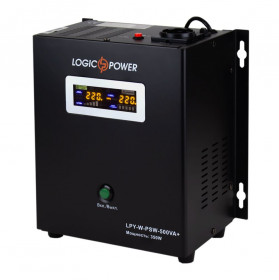 Джерело безперебійного живлення Logicpower LPY-PSW-500VA+ (350Вт) 12V 5A/10A лінійно-інтерактивне з правильною синусоїдою