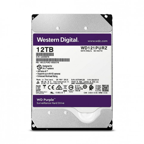 Жорсткий диск 12TB Western Digital WD121PURZ для відеоспостереження