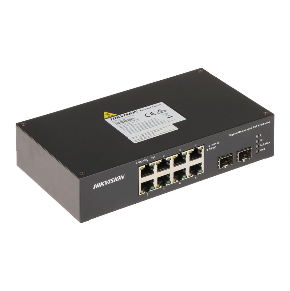 Купить PoE-коммутатор Hikvision DS-3T0510HP-E/HS 8-портовый ...