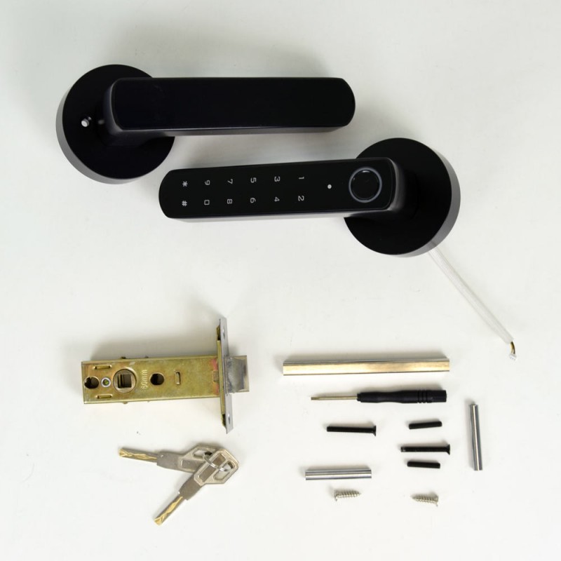 Умный дверной замок Atis Lock BT-100-T Black с доступом по отпечатку пальца и поддержкой Tuya Smart