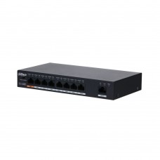 Некерований 9-портовий PoE-комутатор Dahua DH-PFS3009-8ET1GT-96 з 8 портами PoE