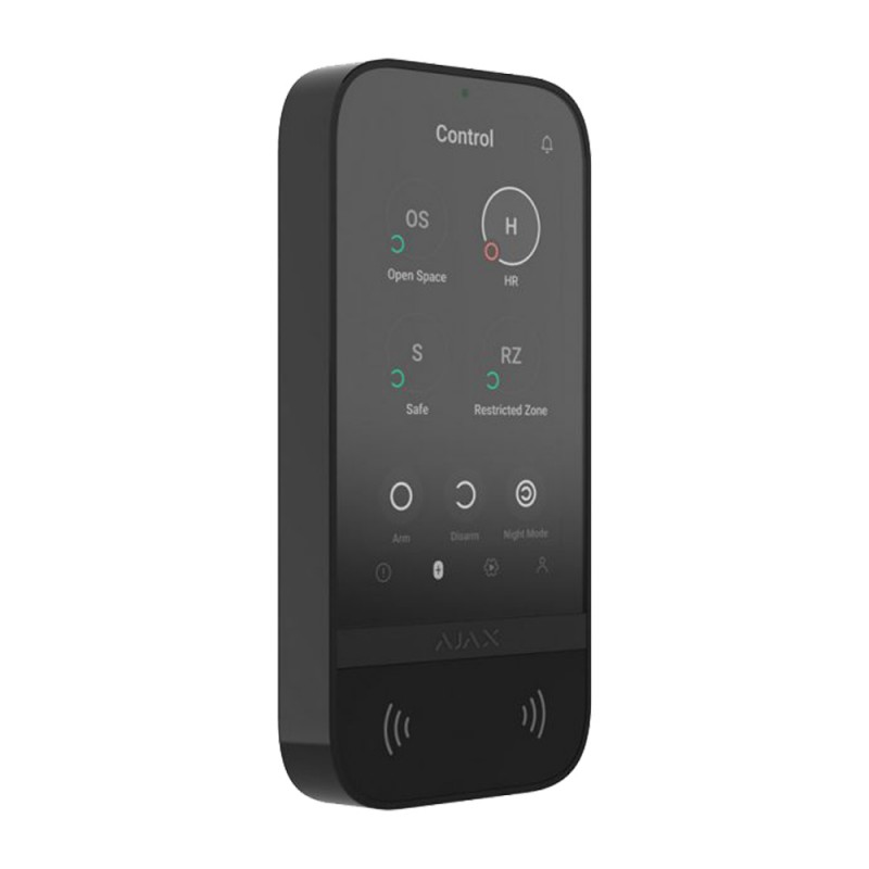Клавіатура Ajax KeyPad TouchScreen black бездротова з сенсорним екраном