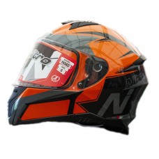 Мотошолом інтеграл Nitro N560 Podium ORANGE/GUN/BLACK (помаранчевий, сірий, чорний), розмір XL