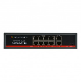 PoE-комутатор FoxGate S5808P-E2 (T) CCTV 8-портовий некерований