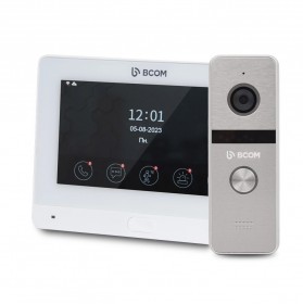 Комплект Wi-Fi відеодомофонa 7" BCOM BD-760FHD/T White з підтримкою Tuya Smart + BT-400FHD Silver