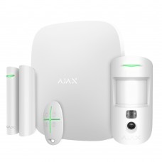 Комплект бездротової сигналізації Ajax StarterKit Cam HDR White — 2G, Ethernet, фотоверифікація тривог