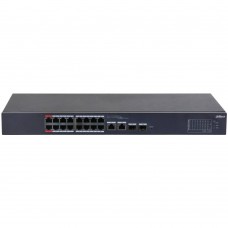 Керований 18-портовый PoE комутатор Dahua DH-CS4218-16ET-190 з 16 портами PoE