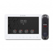 Комплект відеодомофона BCOM BD-780 White Kit: відеодомофон 7" і відеопанель