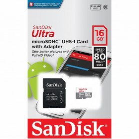 Карта пам'яті з адаптеором SanDisk MICRO SDHC 16GB UHS-I SDSQUNS-016G-GN3MA