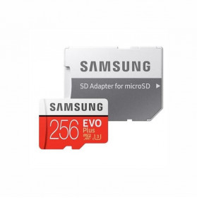 Карта пам'яті Samsung 256GB microSDXC C10 UHS-I U3 R100/W90MB/s Evo Plus V2 + SD адаптер