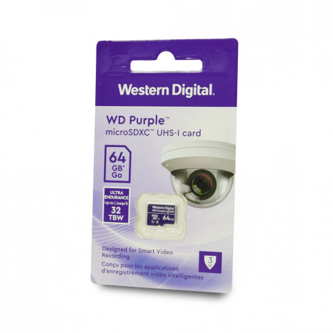 Картка пам'яті Western Digital MICRO SDXC 64GB UHS-I WDD064G1P0C WDC спеціалізована для відеоспостереження