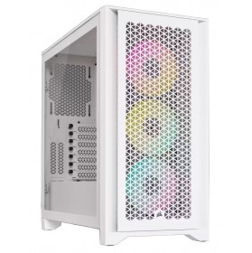 Корпус Corsair iCUE 4000D RGB AirFlow Tempered Glass White (CC-9011241-WW) без БЖ