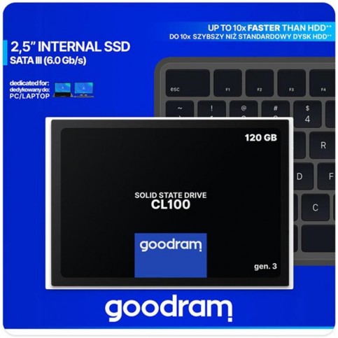 Накопичувач SSD 120GB Goodram CL100 GEN.3 2.5" SATAIII TLC (SSDPR-CL100-120-G3)