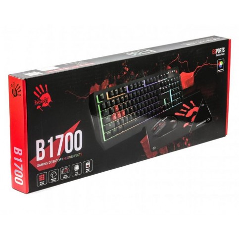 Комплект (клавіатура, мишка) A4Tech B1700 Bloody Black