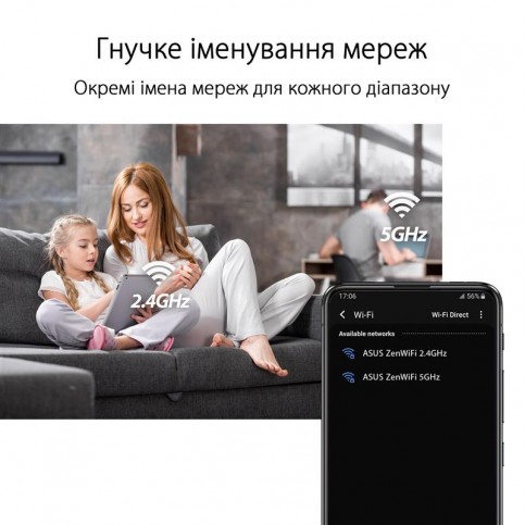 Wi-Fi Mesh система Asus ZenWiFi XD4 Plus 1pk Black (90IG07M0-MO3C10)