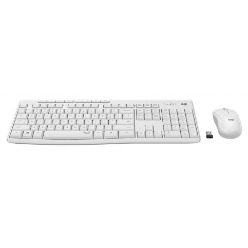 Комплект (клавiатура, миша) бездротовий Logitech MK295 Combo White USB (920-009824)