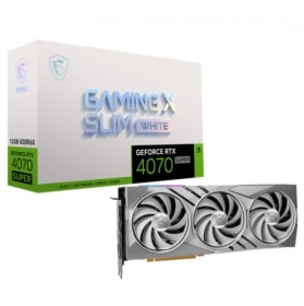 Відеокарта GF RTX 4070 Super 12GB GDDR6X Gaming X Slim White MSI (GeForce RTX 4070 SUPER 12G GAMING X SLIM WHITE)